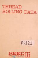 Reed-Reed thread Rolling Process Operations & Instruction Reference Manual 1957-1973-Information-Reference-01